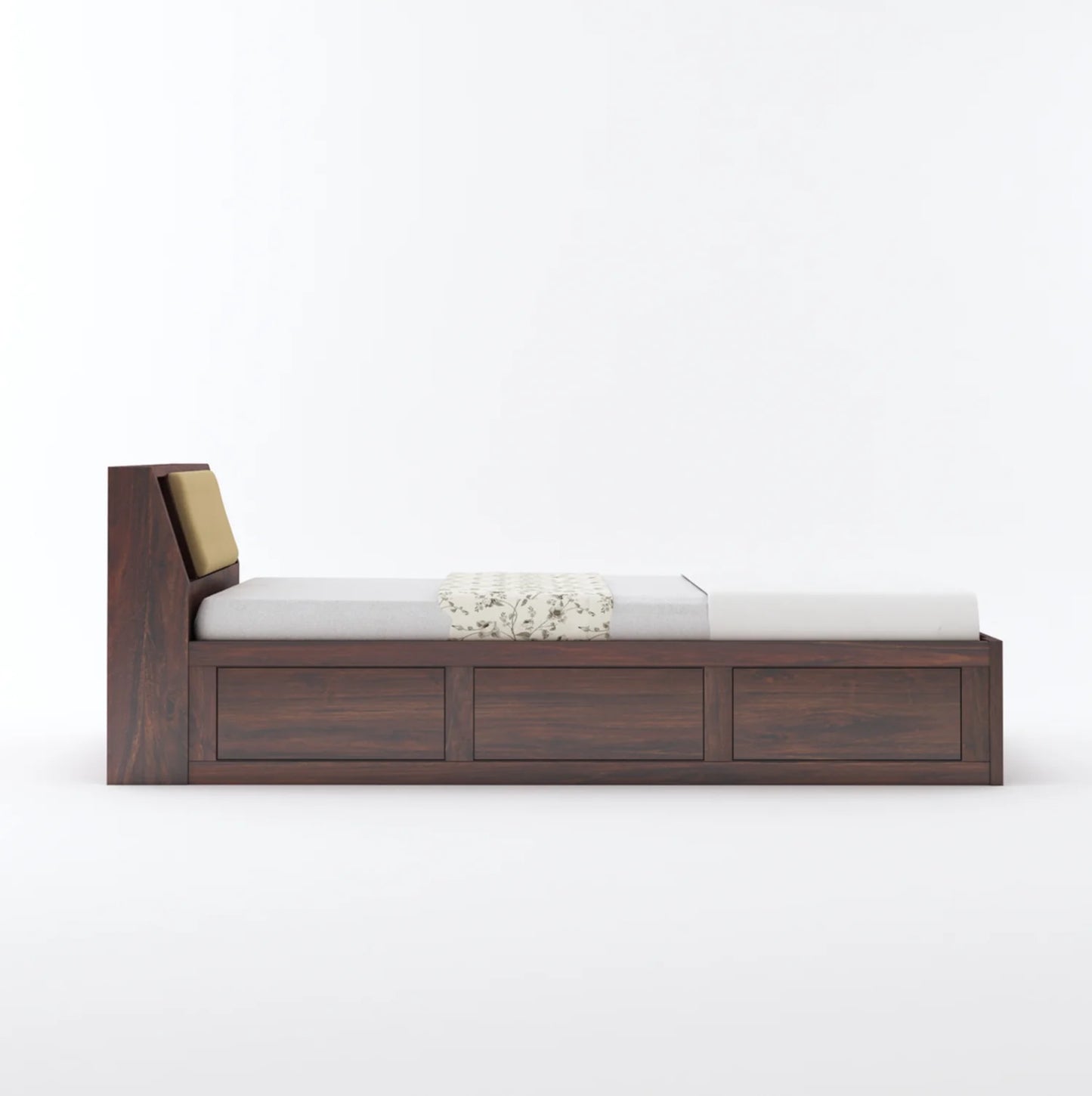 Imperial Sheesham Single Bed With Headboard And Box Storage - 3 Years Warranty