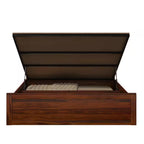 Rjart Sheesham Solid Wood Bed In Hydraulic Storage Bed In Honey Oak Finish
