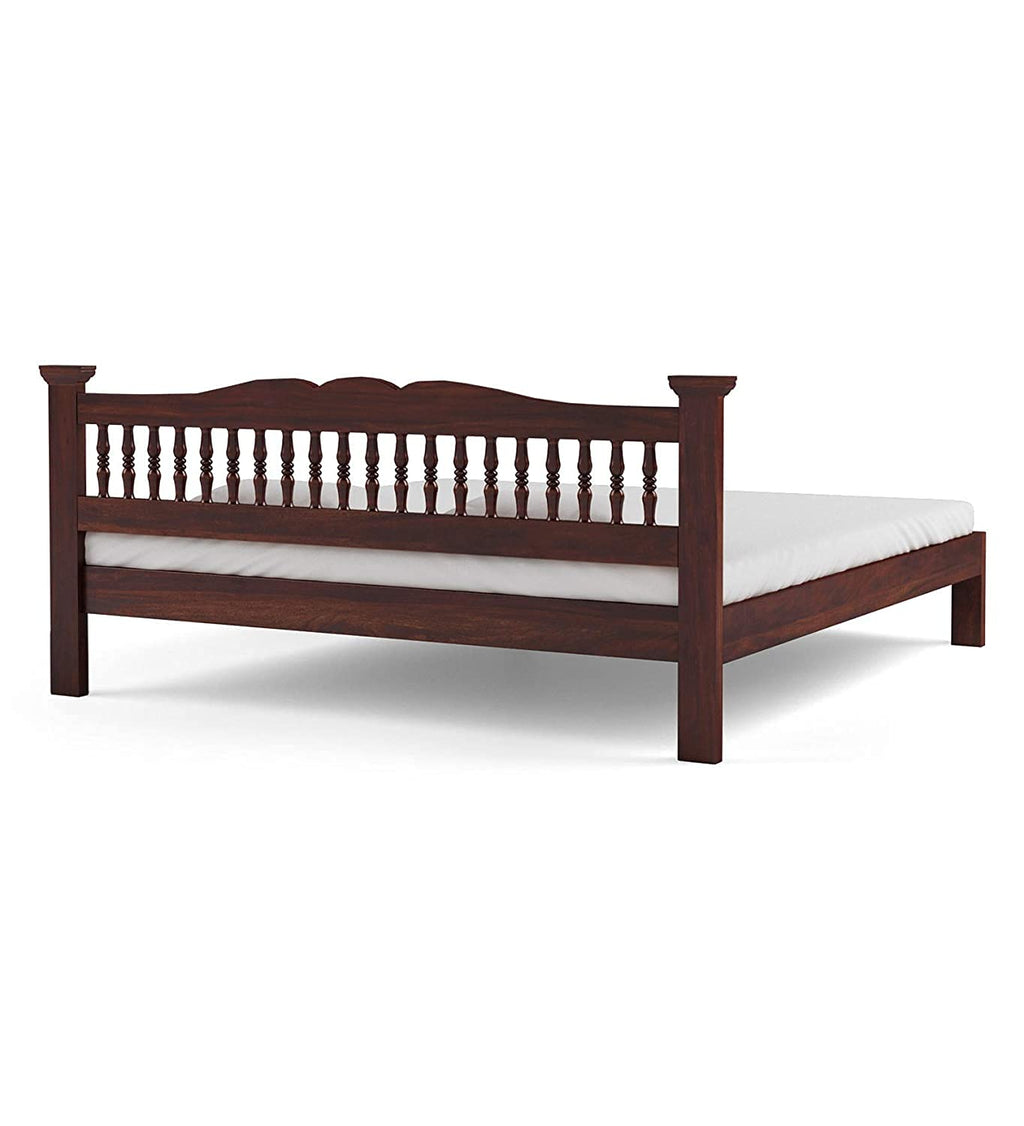 Wooden Bed Without Storage | Wooden Double Bed Cot Bed for Bedroom Furniture | Palang Double Bed for Hotels | Solid Sheesham Wood