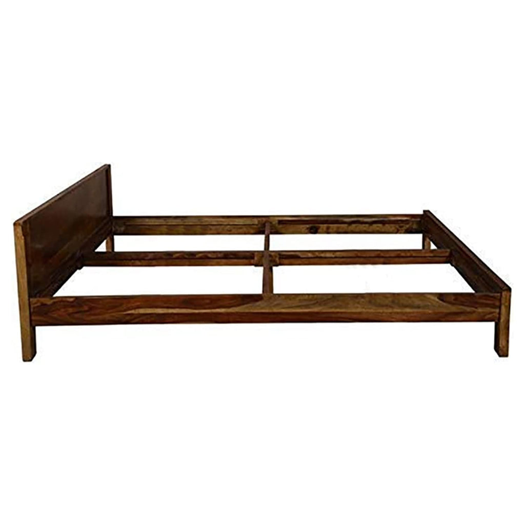 Wooden Bed Without Storage | Wooden Double Bed Cot Bed for Bedroom Furniture | Palang Double Bed for Hotels | Solid Sheesham Wood
