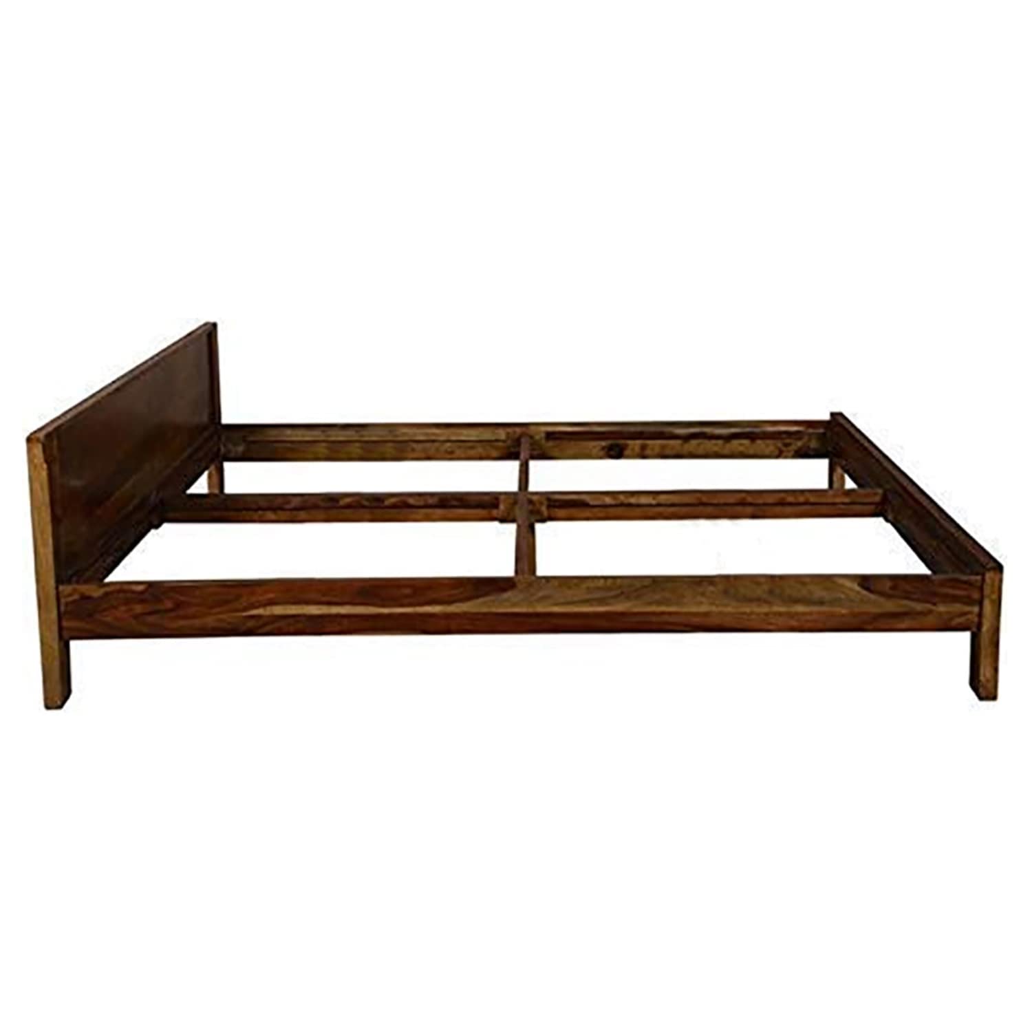 Wooden Bed Without Storage | Wooden Double Bed Cot Bed for Bedroom Furniture | Palang Double Bed for Hotels | Solid Sheesham Wood