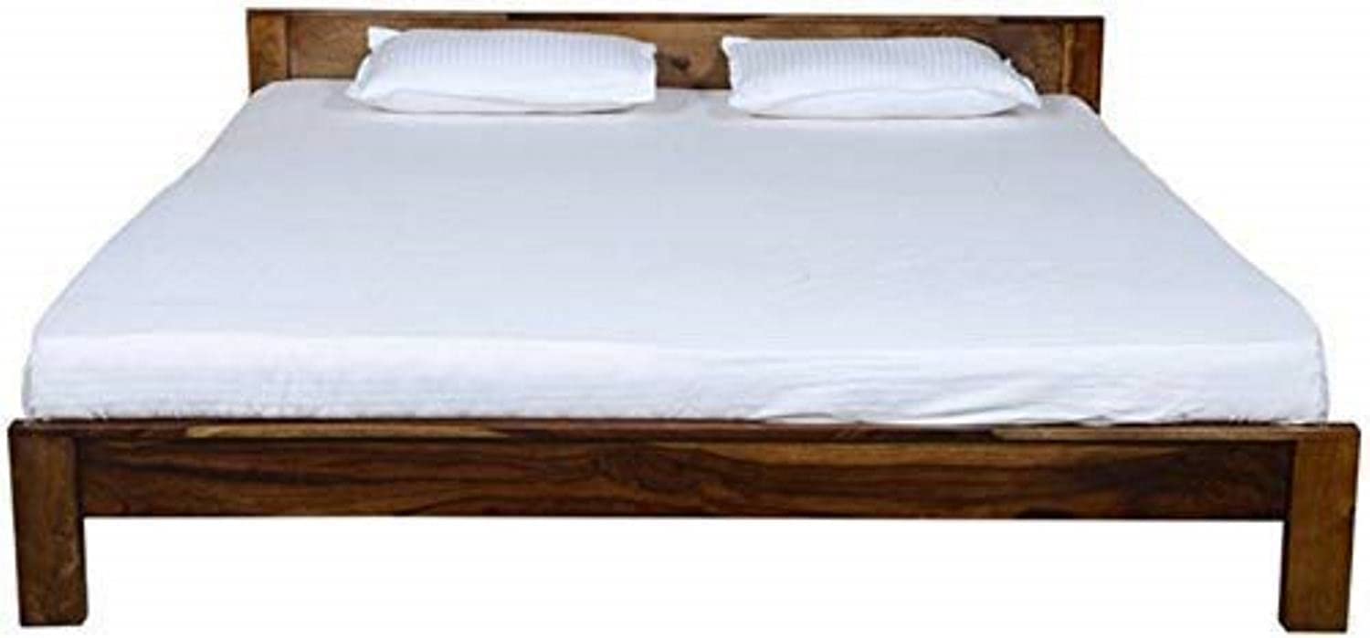 Wooden Bed Without Storage | Wooden Double Bed Cot Bed for Bedroom Furniture | Palang Double Bed for Hotels | Solid Sheesham Wood
