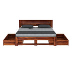 Wooden Bed with Storage | Double Bed Cot Bed with Drawer Storage for Bedroom & Hotel | Sheesham Wood