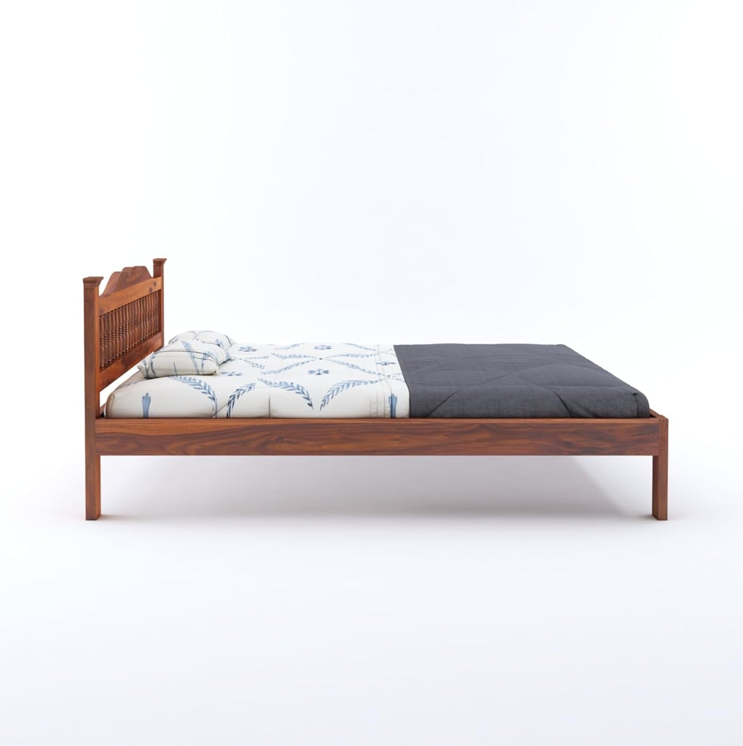 Wood Arch Bed Without Storage | Wood Double Bed Cot Bed For Bedroom Furniture | Sheesham