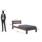 Wooden Single Bed Without Storage | Single Cot Wooden Palang | Space Saving Single Size Bed for Bedroom | Solid Sheesham Wood
