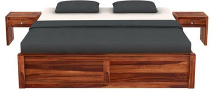 Wood Bed Without Storage | Wood Double Bed Cot Bed For Bedroom Furniture | Sheesham