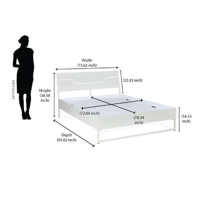 Rj Art Sleep Hybrid Wood And Metal Structure Grande Bed, Lightweight And Portable