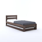 Wooden Single Trundle Bed | Single Bed with 1 Extra Pullout Bed | Wooden Single Bed Cot Palang Furniture for Bedroom, Living Room & Home | Sheesham Wood