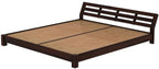 Solid Sheesham Wood Low Height Bed Without Storage | Wooden Double Bed | Low Floor/Lying/Rise/Level/Profile Cot Bed for Bedroom Furniture | Rosewood