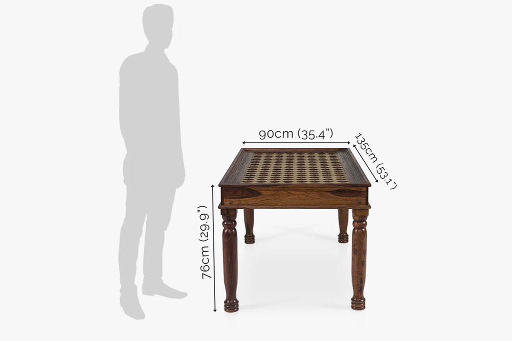 Rjart Solid Wood Brass Dining Set D