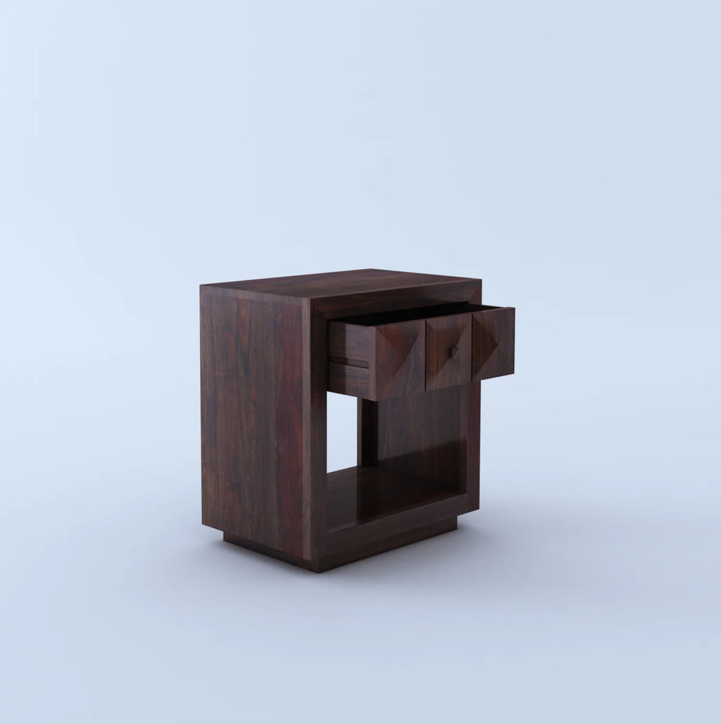 Treso Solid Sheesham Wood Bedside Table - 3 Year Warranty