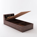 Imperial Solid Sheesham Wood Single Bed With Headboard and Box Storage - 3 Years Warranty