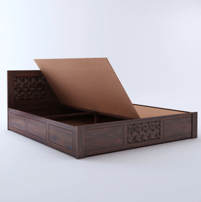 Tavon Sheesham Full Box Storage Bed - 3 Years Warranty