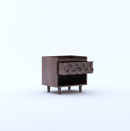 Tavon Sheesham Bedside One Drawer Storage - 3 Years Warranty
