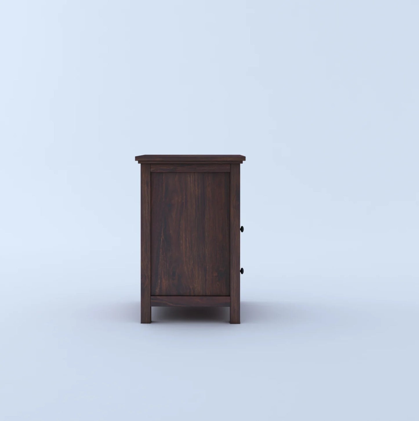 Twyft Sheesham Bedside Table With Two Drawer Storage -3 Years Warranty