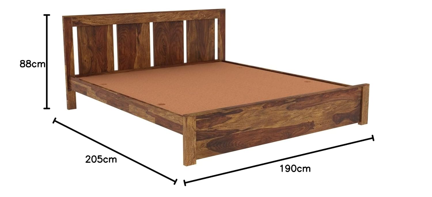 Wood Bed Without Storage | Wood Double Bed Cot Bed For Bedroom Furniture