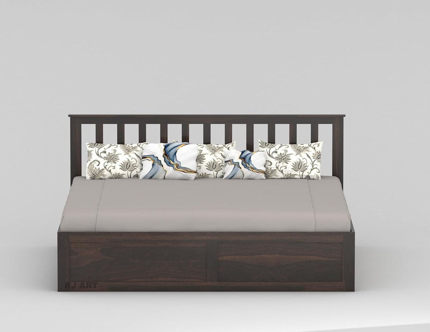 Sheesham Storage Bed | Solid Wood Box Storage Bed | Wood Double Bed Cot With Storage Box For Bedroom