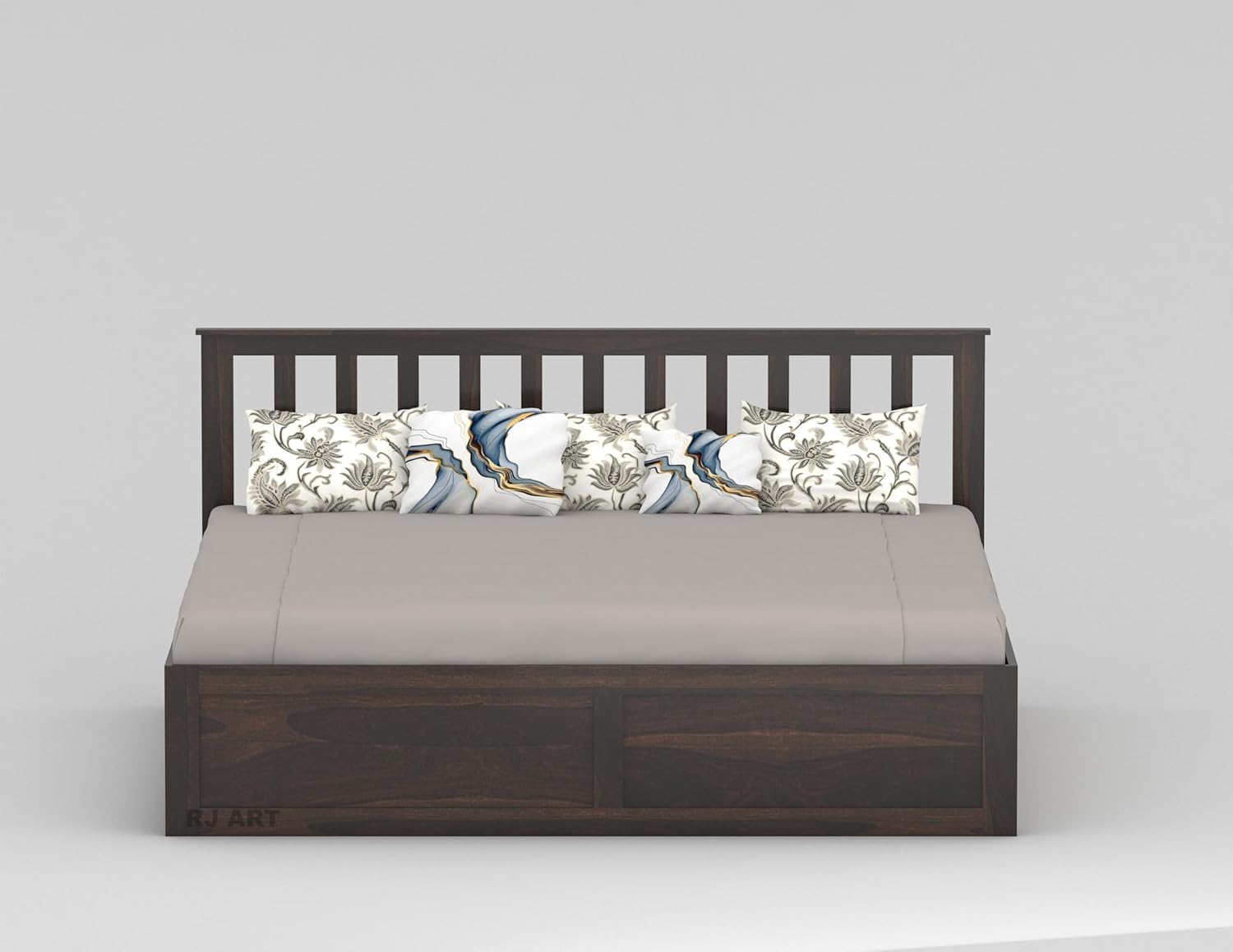 Sheesham Wood Bed with Storage | Solid Wood Box Storage Bed | Wooden Double Bed Cot with Storage Box for Bedroom & Hotel