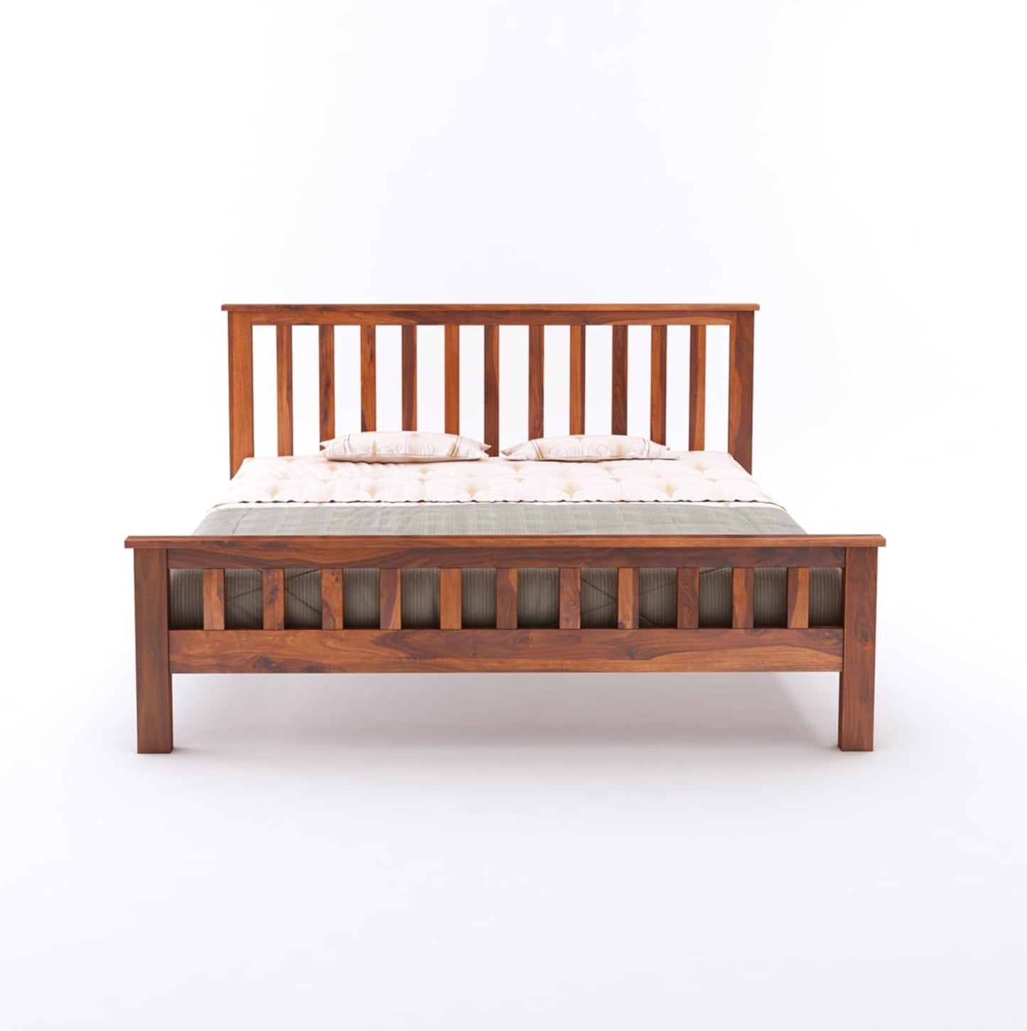 Wood Bed Without Storage | Wood Double Bed Cot Bed For Bedroom Furniture | Sheesham
