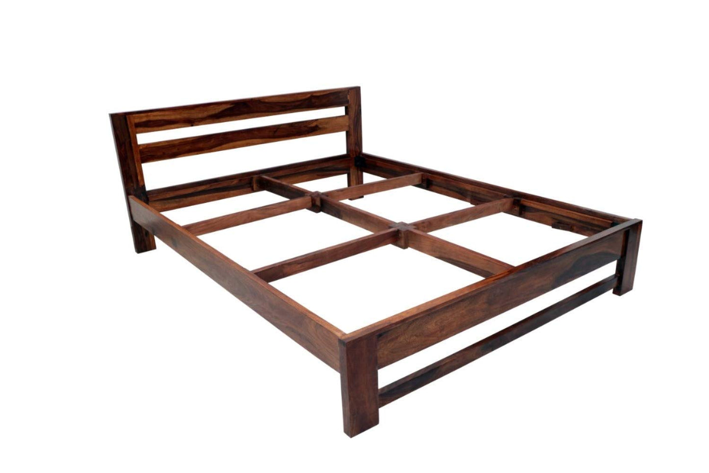 Wood Bed Without Storage | Wood Double Bed Cot Bed For Bedroom Furniture | Sheesham