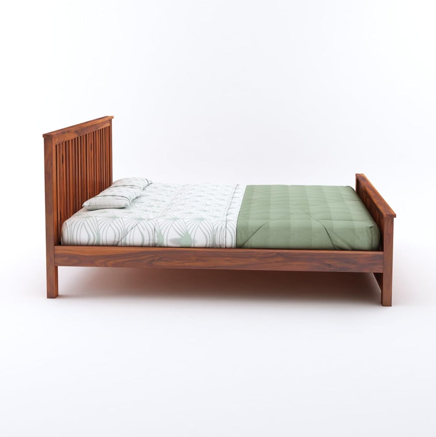 Wood Bed Without Storage | Wood Double Bed Cot Bed For Bedroom Furniture | Sheesham