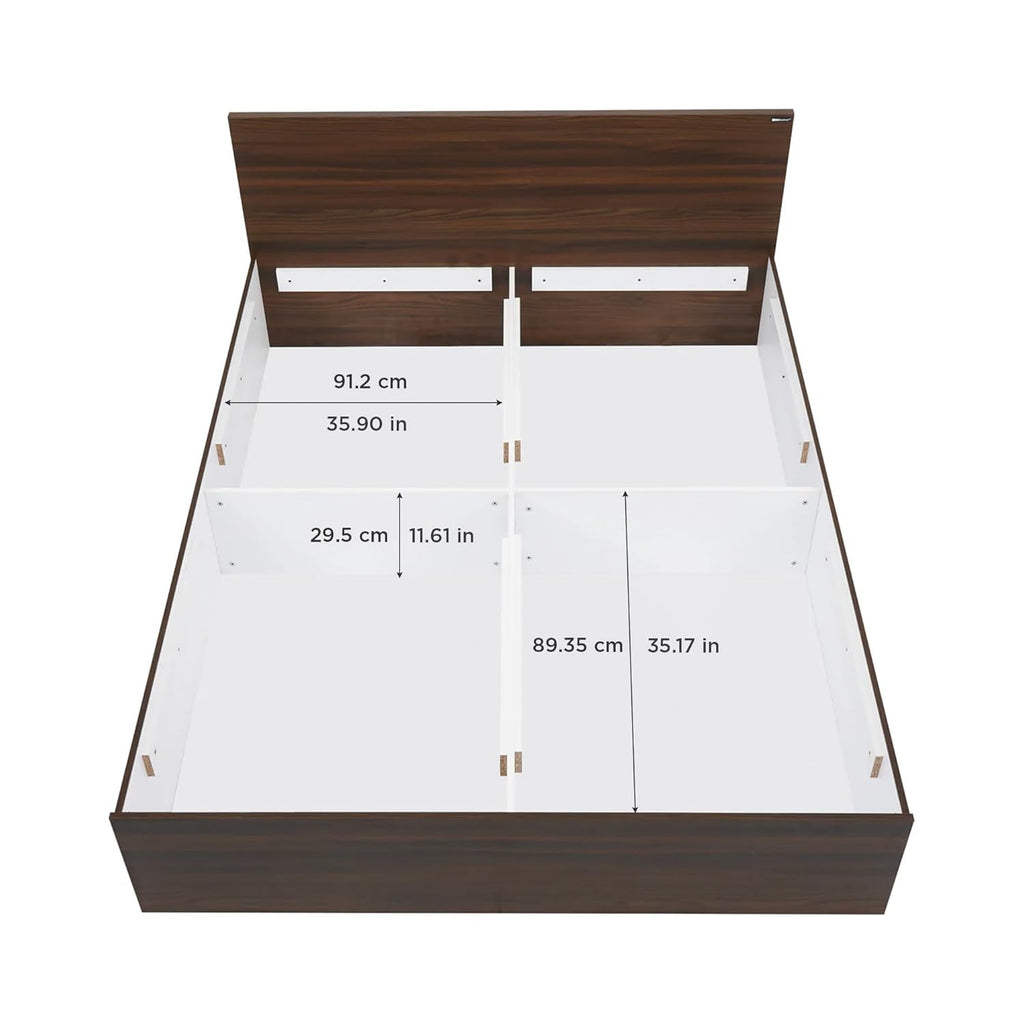 Nilkamal Arthur Neo King Size Bed with Box Storage| Engineered Wood Bed | 1 Year Warranty |Contemporary Design