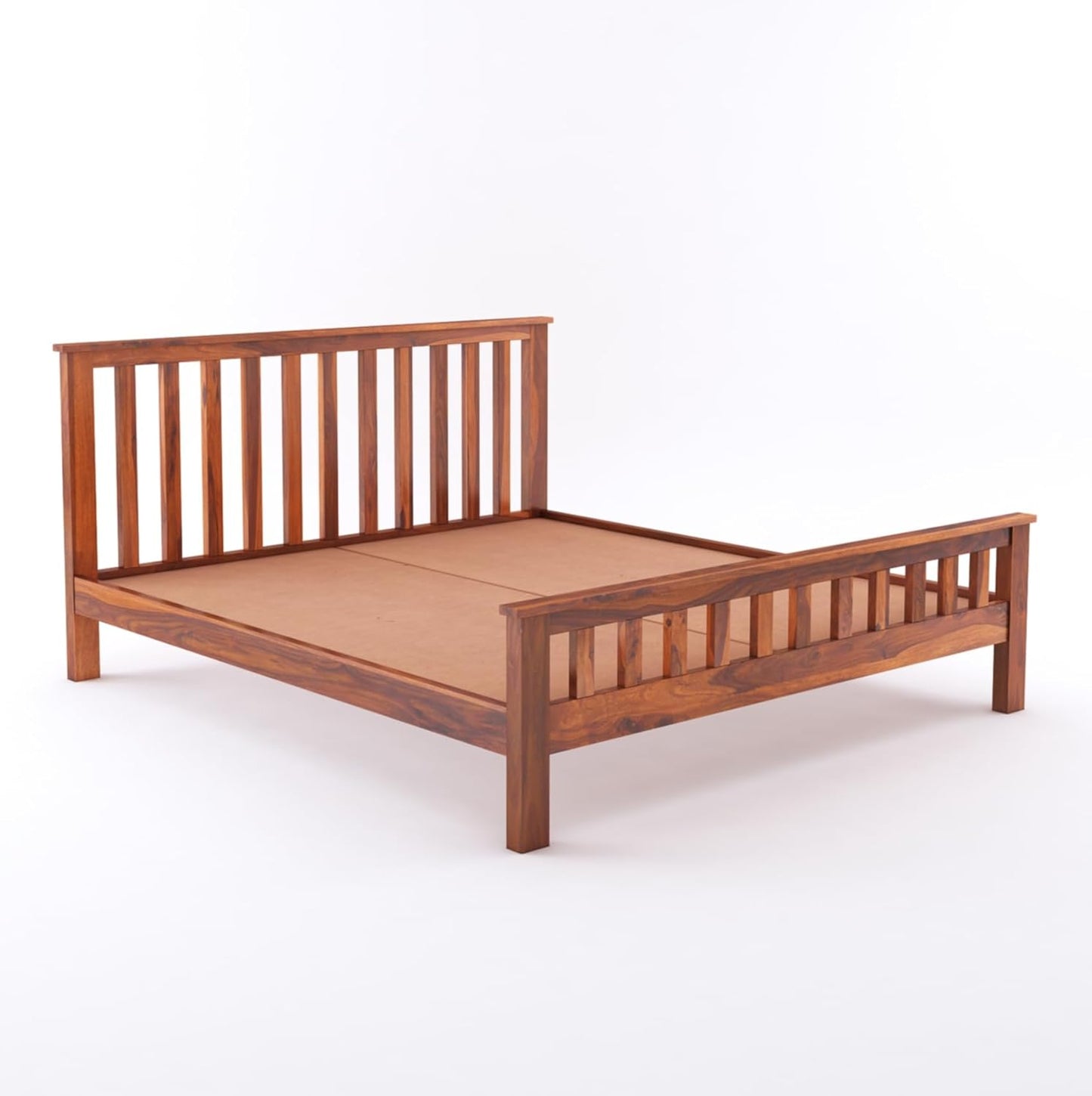 Wood Bed Without Storage | Wood Double Bed Cot Bed For Bedroom Furniture | Sheesham