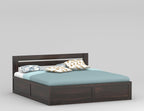 Sheesham Wood Bed with Storage | Solid Wood Box Storage Bed | Wooden Double Bed Cot with Storage Box for Bedroom & Hotel