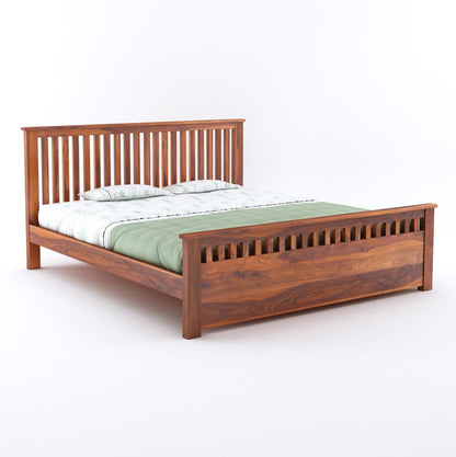 Wood Bed Without Storage | Wood Double Bed Cot Bed For Bedroom Furniture | Sheesham