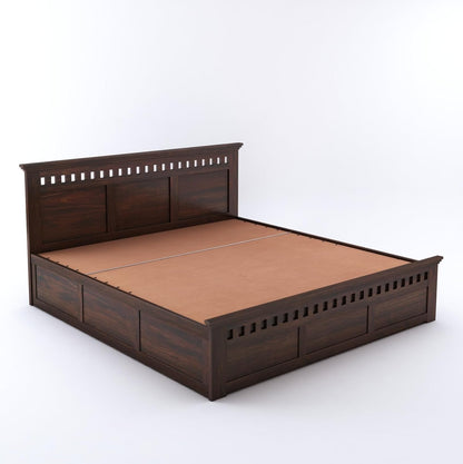 Sheesham King Size Kuber Bed With Box Storage For Bedroom Living Room Wood Double Bed