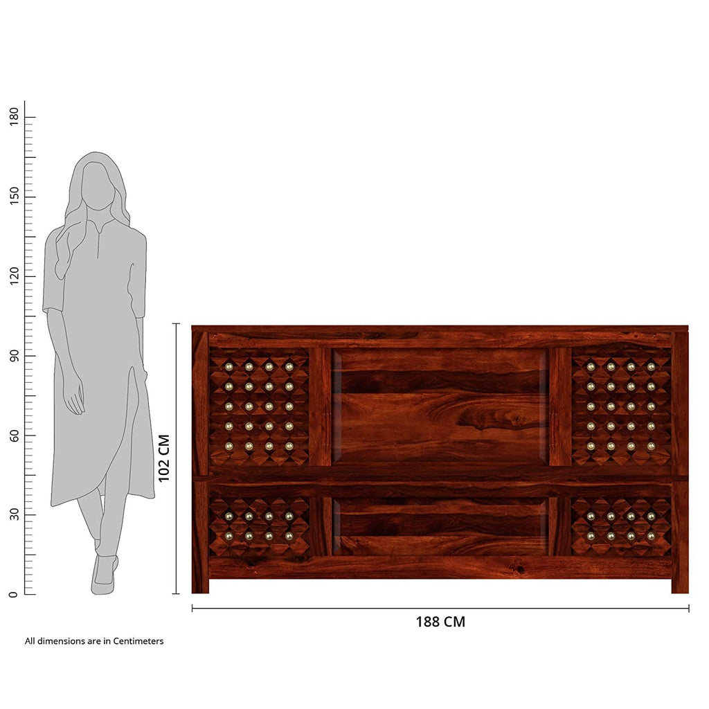 Wooden Modern Bed Without Storage | Wooden Double Bed Cot Bed for Bedroom Furniture | Palang Double Bed for Hotels | Solid Sheesham Wood