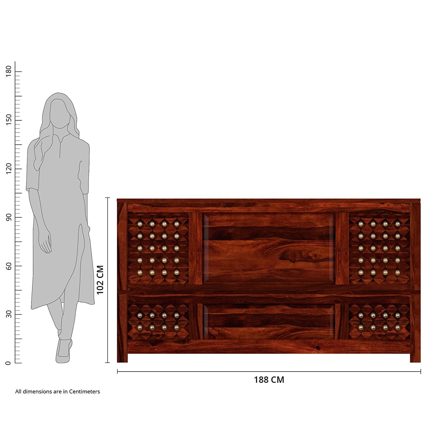 Wood Modern Bed Without Storage | Wood Double Bed Cot Bed For Bedroom Furniture | Sheesham