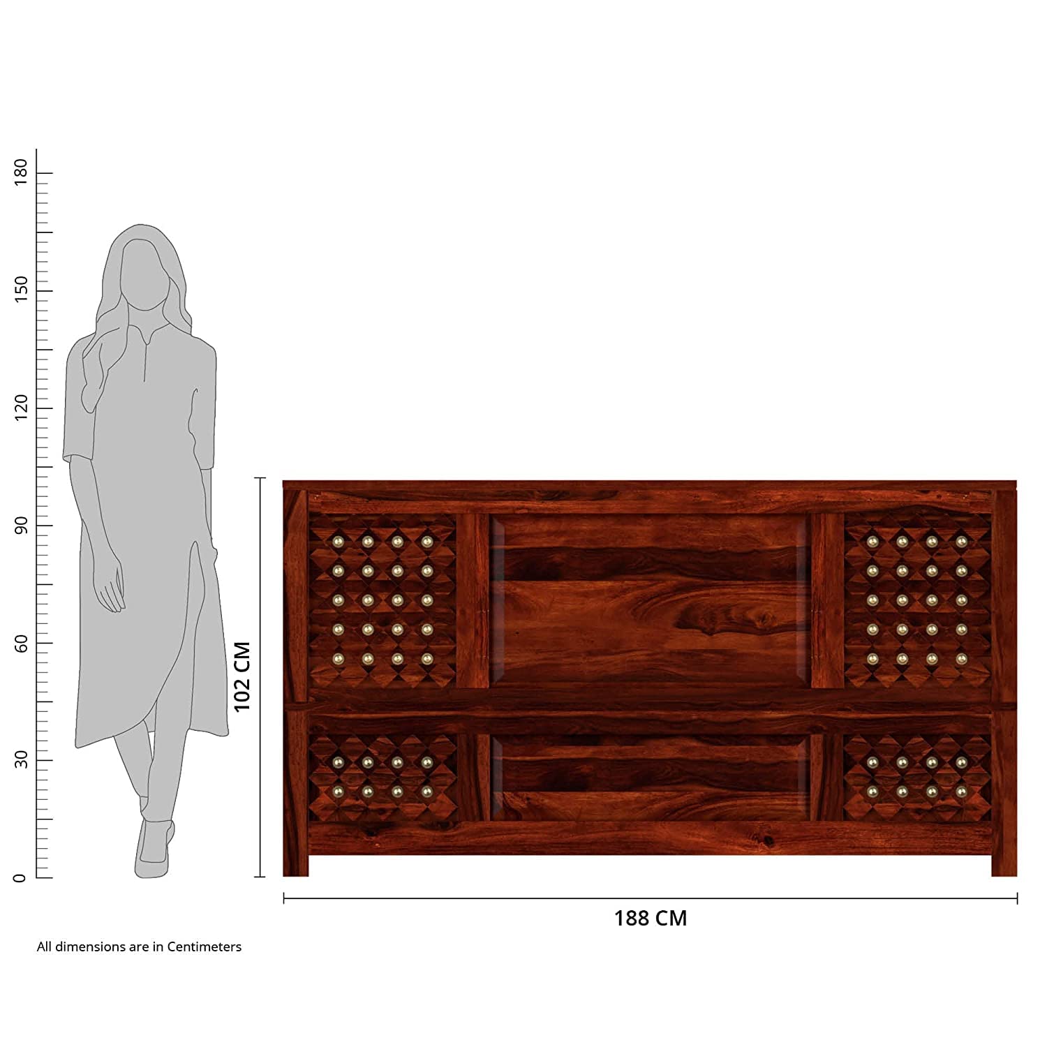 Wooden Modern Bed Without Storage | Wooden Double Bed Cot Bed for Bedroom Furniture | Palang Double Bed for Hotels | Solid Sheesham Wood