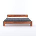 Wooden Bed Without Storage | Wooden Double Bed Cot Bed for Bedroom Furniture | Palang Double Bed for Hotels | Basic Headboard | Solid Sheesham Wood