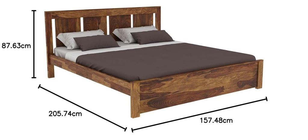 Wood Bed Without Storage | Wood Double Bed Cot Bed For Bedroom Furniture