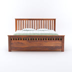 Wooden Bed Without Storage | Wooden Double Bed Cot Bed for Bedroom Furniture | Palang Double Bed for Hotels | Solid Sheesham Wood
