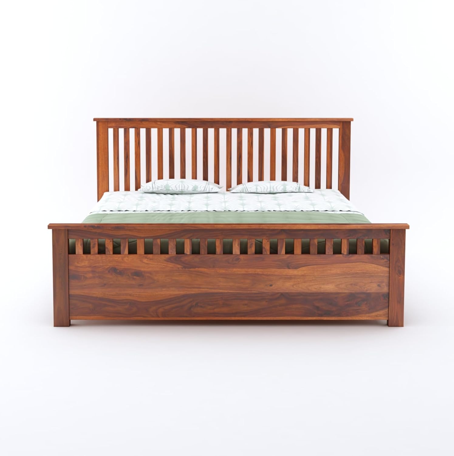 Wooden Bed Without Storage | Wooden Double Bed Cot Bed for Bedroom Furniture | Palang Double Bed for Hotels | Solid Sheesham Wood