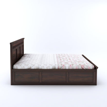 Sheesham King Size Kuber Bed With Box Storage For Bedroom Living Room Wood Double Bed