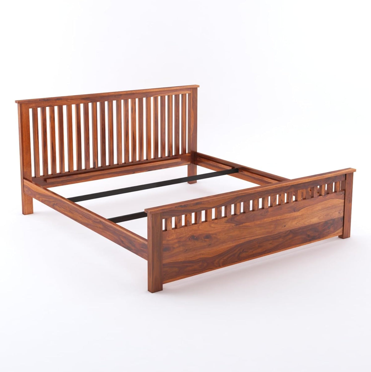 Wood Bed Without Storage | Wood Double Bed Cot Bed For Bedroom Furniture | Sheesham