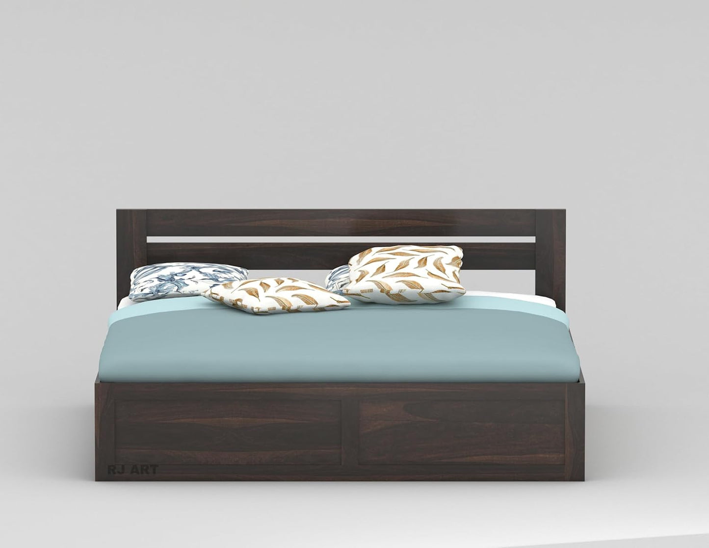 Solid Wood Box Storage Bed | Wood Double Bed Cot With Storage Box For Bedroom