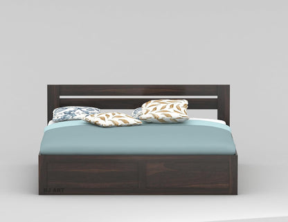 Solid Wood Box Storage Bed | Wood Double Bed Cot With Storage Box For Bedroom