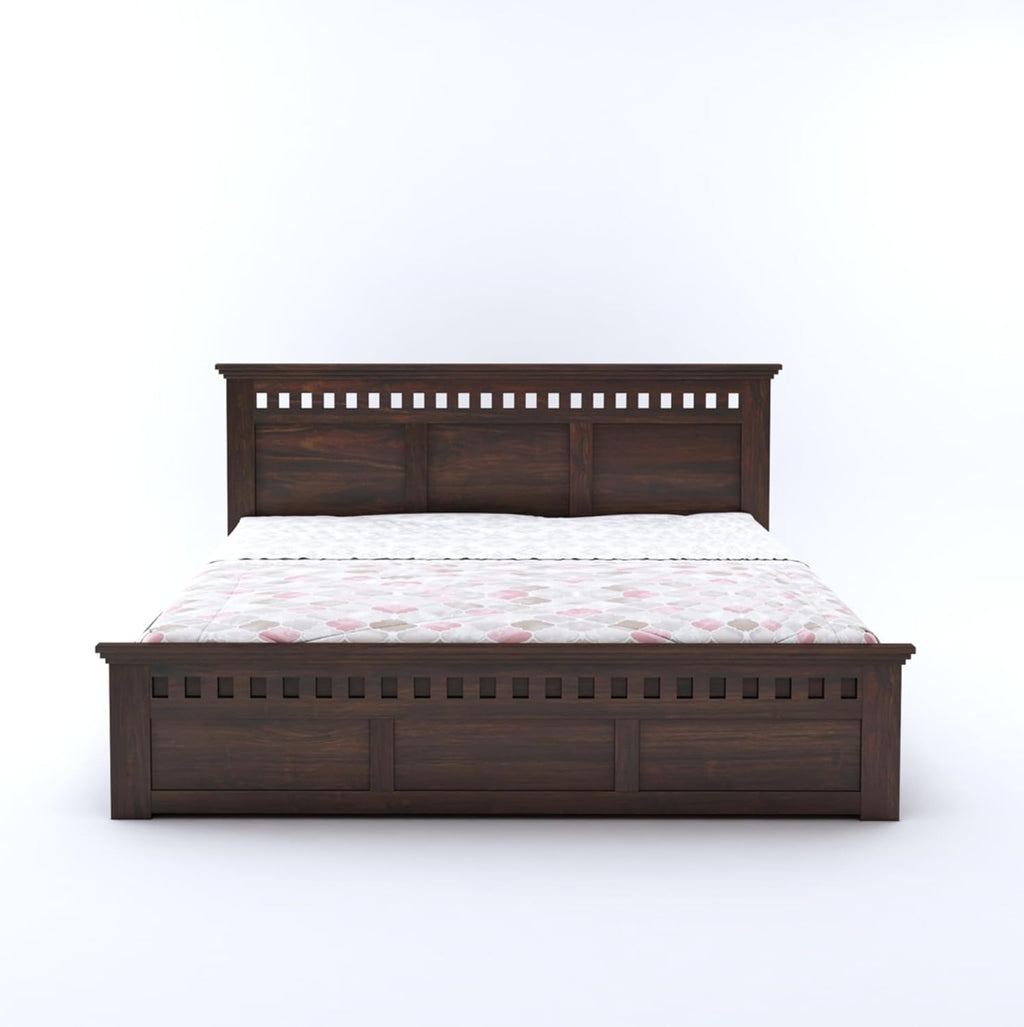 Sheesham King Size Kuber Bed With Box Storage For Bedroom Living Room Wood Double Bed