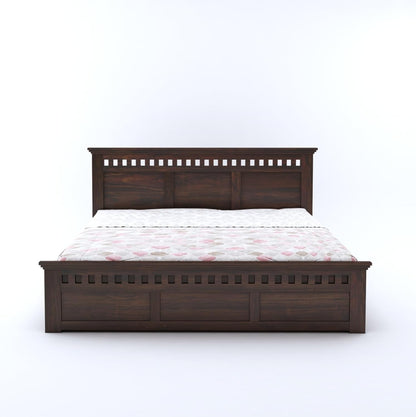 Sheesham King Size Kuber Bed With Box Storage For Bedroom Living Room Wood Double Bed