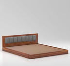 Sheesham Queen Size Bed Without Storage For Bedroom Living Room Wood Double Bed Cot Palang With Cushion Headboard Home Furniture