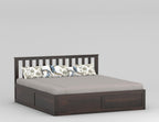 Sheesham Wood Bed with Storage | Solid Wood Box Storage Bed | Wooden Double Bed Cot with Storage Box for Bedroom & Hotel