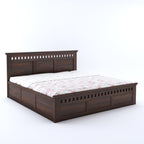 Sheesham King Size Kuber Bed With Box Storage For Bedroom Living Room Wood Double Bed