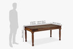 Rjart Solid Wood Brass Dining Set D