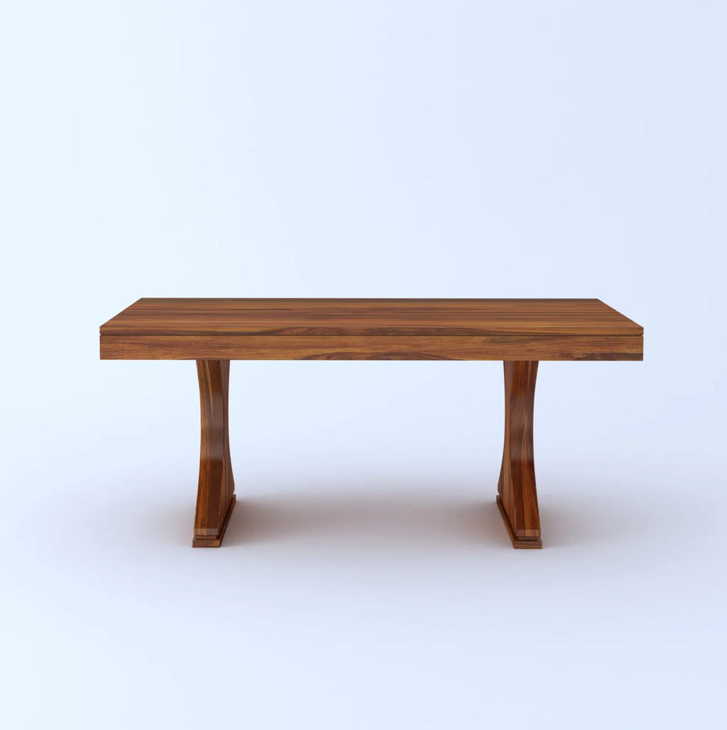 Aurelia Solid Sheesham Wood 6 Seater Dining Table Set - 3 Years Warranty