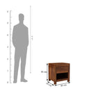 Vezzo Solid Sheesham Wood Bedside With One Drawer Storage - 3 Years Warranty