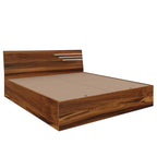 Bharat Lifestyle Amsterdam Engineered Wood Queen Size Bed with Storage (60x72 Inch, Brown, Laminated Finish) | Wooden Double Bed for Bedroom & Living Room
